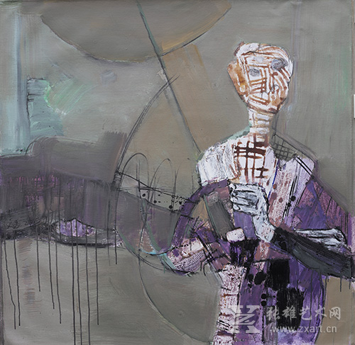《气球数据》120 ×120cm  布面丙烯