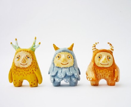 萌翻了！设计师Sweetbestiary的Q版玩偶陶艺设计