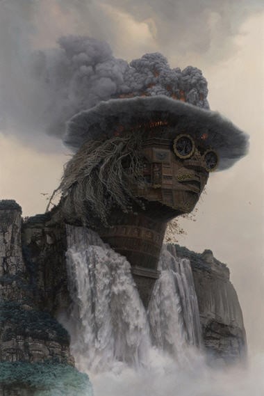   杜昆，《云中的神庙》（Temple in the clouds）