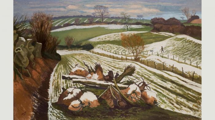   图6：约翰·纳许（John Nash）的作品《沃明菲特的融雪之景》（ Melting Snow at Wormingford）