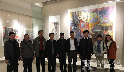 缪又凌彩墨作品展今日在厦门市美术馆开幕 嘉宾合影