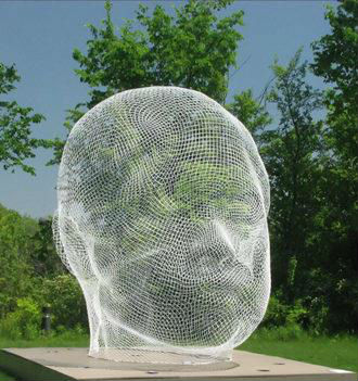 Jaume Plensa的作品在梅杰雕塑园中展出