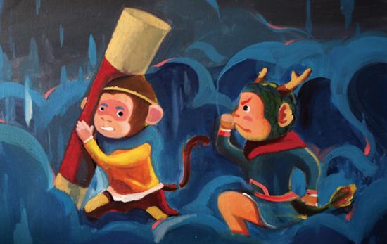 龙宫取宝 120x90cm 布面油画 2015