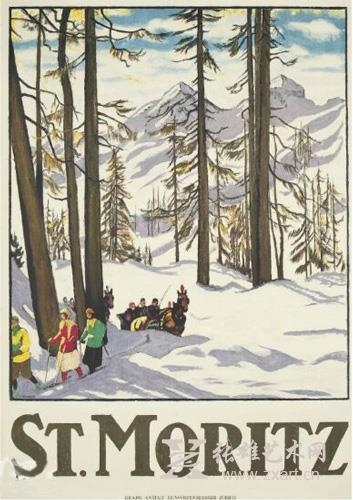 艾米尔.卡迪诺Emil Cardinaux (1877-1936) 《圣莫里茨》（ST. MORITZ）
