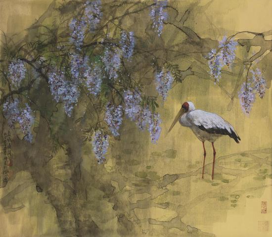 北京画院院长王明明花鸟画的“春晖烂漫”