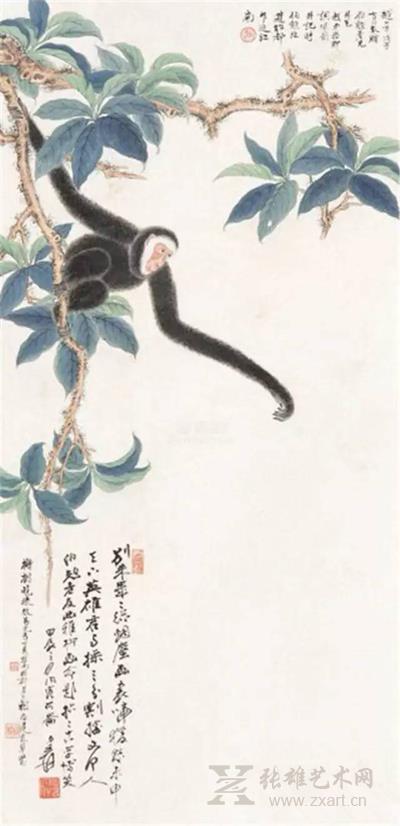 张大千猴画作品