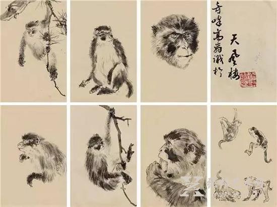 高奇峰 猴图