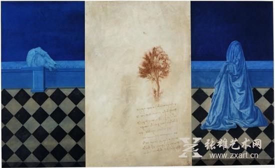 徐累 《对弈》 118×200cm 纸本 2007