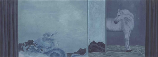 徐累《龙马会》65×180cm 纸本 2010