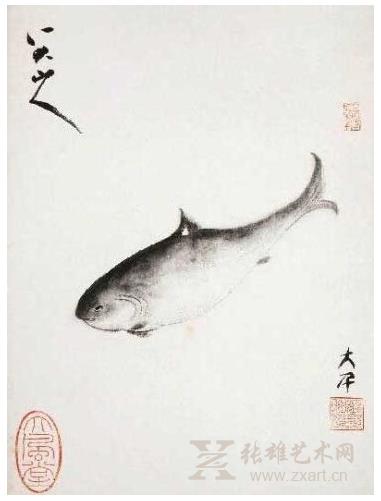   张大千《鱼乐图》