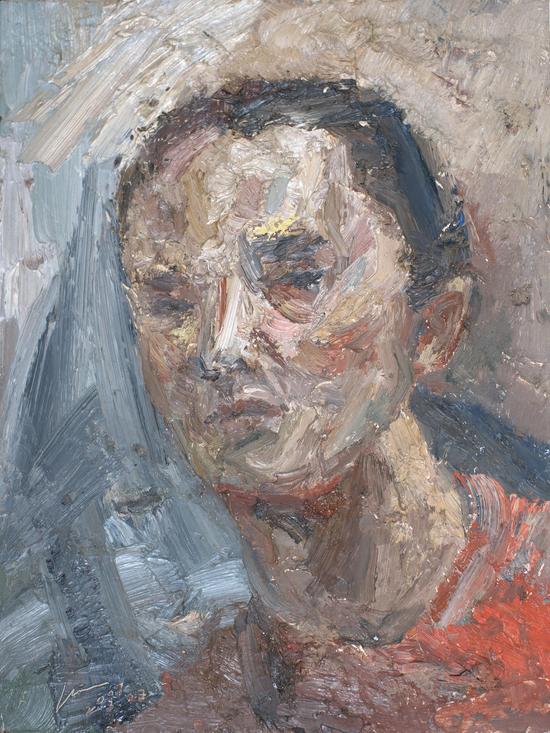 赵露 自画像 2007 30cmX40cm