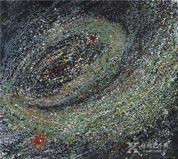 赵旭《跳跃星门之四》180×200cm 布面综合材料 2015年