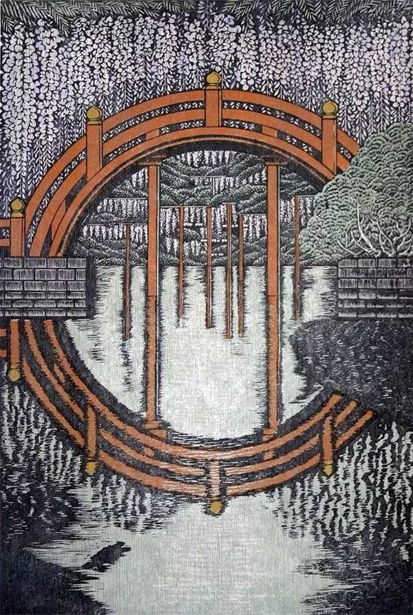 日本艺术家Ray Morimura 的木刻版画作品