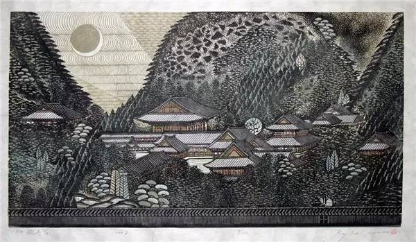 日本艺术家raymorimura的木刻版画作品