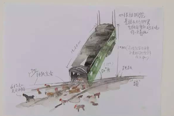 《头》创作手稿，黄永砅，2012年