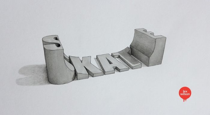 逼真立体3D字体设计：仿佛可以触摸到
