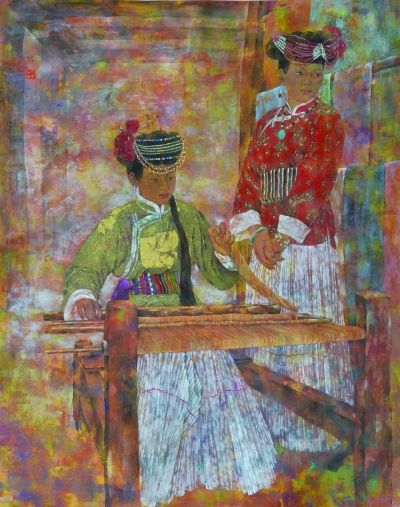 解语花之三 （国画） 148×118厘米 2007年 方李