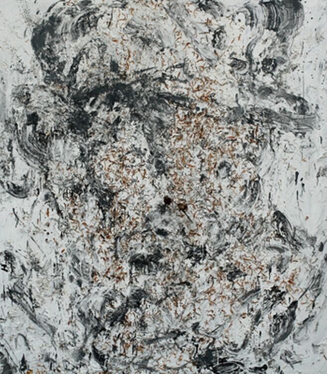 ▲聂正杰  《惑》 180x200 cm 综合材料 2014 