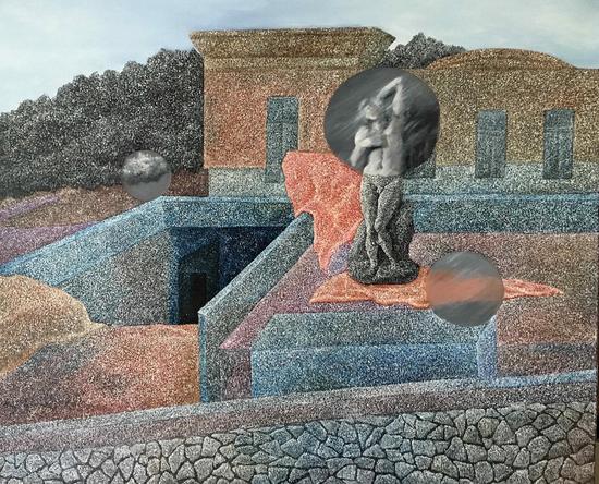 林耿森LIN Gengsen 《天台》Roof 100x120cm 布面油画Oil on Canvas 2013