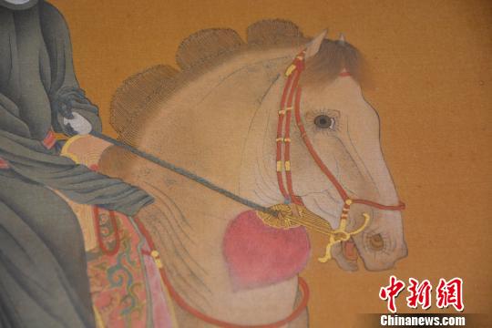 图为木版水印作品《虢国夫人游春图》全图 主办方供图 摄