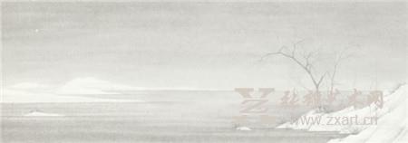 程保忠《他岸》41x116cm 纸本设色 2015