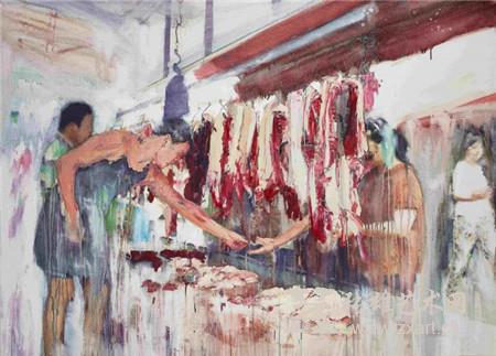 许宏翔《肉》130×180cm 布面水性写真、油彩2013