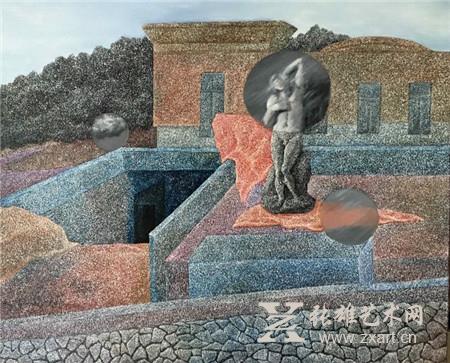 林耿森《天台》100x120cm 布面油画2013