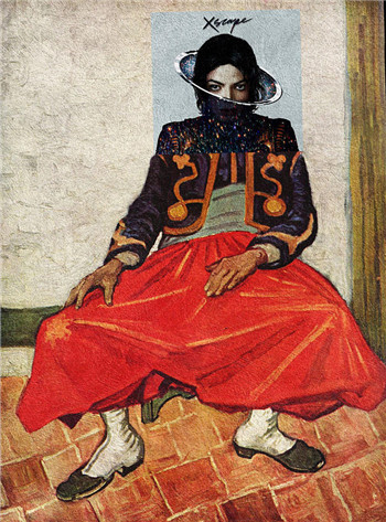封面歌手：Michael Jackson，背景画家：Vincent Van Gogh。