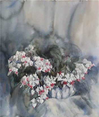 方丽芬 《醉桨草》48x56cm