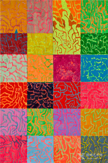 无意的25，木板丙烯，366×244cm，2016