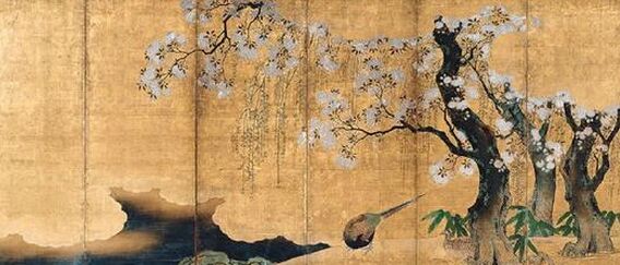   狩野了庆，四季屏风，16世纪中晚期