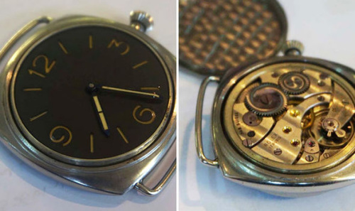 这只表型号为“Rolex 17 Rubis Panerai 3636”。