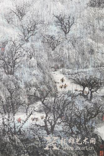 张东林作品《麻田春雨》