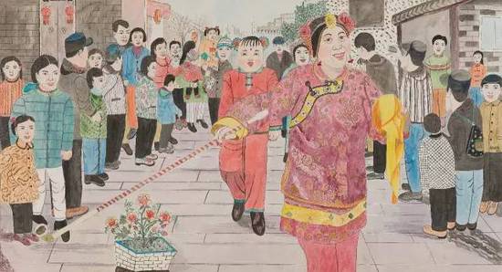 十年前只是个普通老人的她 如今把画挂到法国画廊