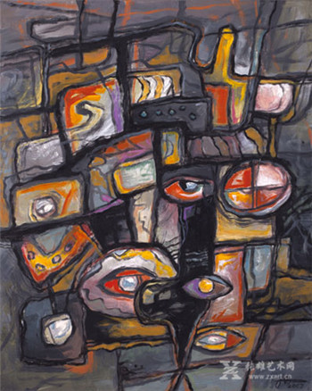 无法掩藏的隐私 100×80cm 布上丙烯 2007
