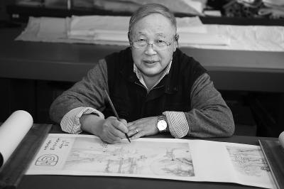 修复古画时的徐建华。