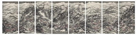 崔如琢，葳蕤雪意江南，295×1152cm，2013