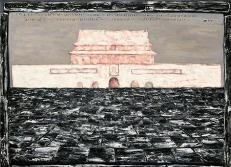 张晓刚，天安门3号，1993