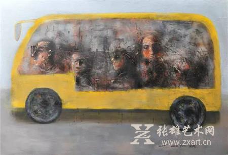 在路上——边走边看  亚麻布油画  200×150cm  2007