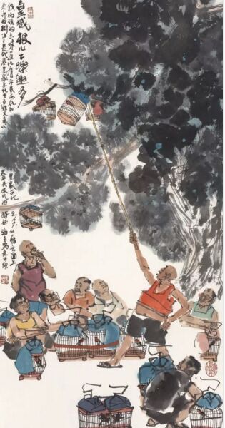   ▲《皇城根下乐趣多》 Old Peking Entertainment 68×68cm