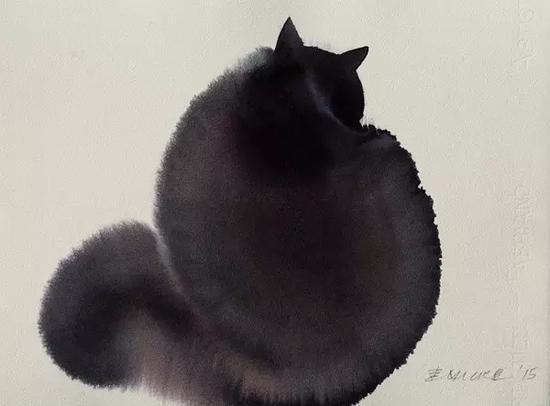 塞尔维亚艺术家的水彩画有国画泼墨感觉