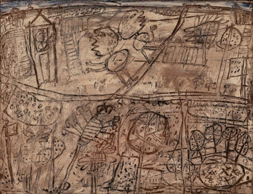 让·杜布菲，《从窗口道别》（Farewell from the Window，1949）　图片： Acquavella Galleries， New York