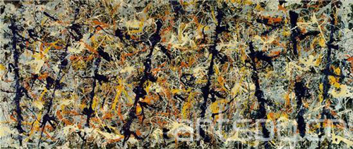 波洛克作于1952年的“Blue Poles”