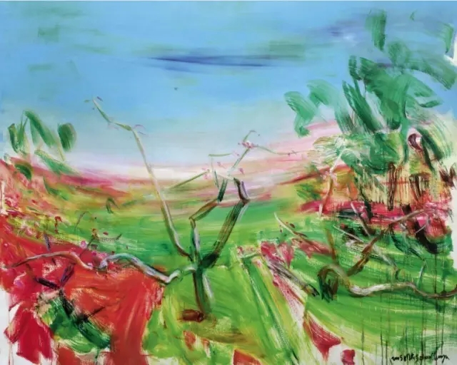   周春芽 艳阳天 布面油画 2005 年作 120×150 cm. (47 1/4×59 in.) 约16.2 平尺