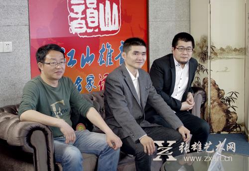从左到右：江勇、何碧峰、陈聪明    图 杨露婷 摄