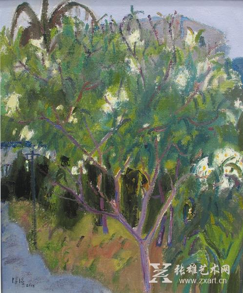《兵哥家的花园》80X65CM-2015年7月
