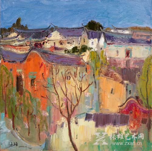 《海边的古厝》70X70CM--2015年1月