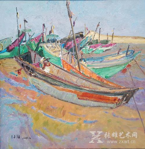 《海边的写生（二）》80X80CM