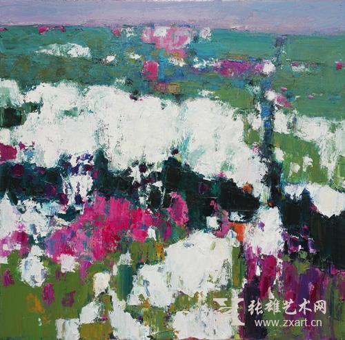 《花田》60X60CM