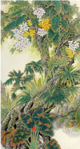 雨林风情——徐孟海中国画作品在山东展出